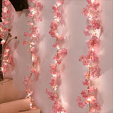 Roomtery Cherry Blossom Flower Garland String Lights, view 2