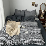 Roomtery Classic Black Gingham Bedding Set, view 3