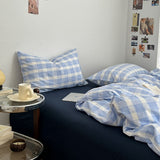 Roomtery Cloud Blue Gingham Check Bedding Set, view 2