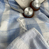 Roomtery Cloud Blue Gingham Check Bedding Set, view 5