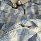 Roomtery Cloud Blue Gingham Check Bedding Set, view 6