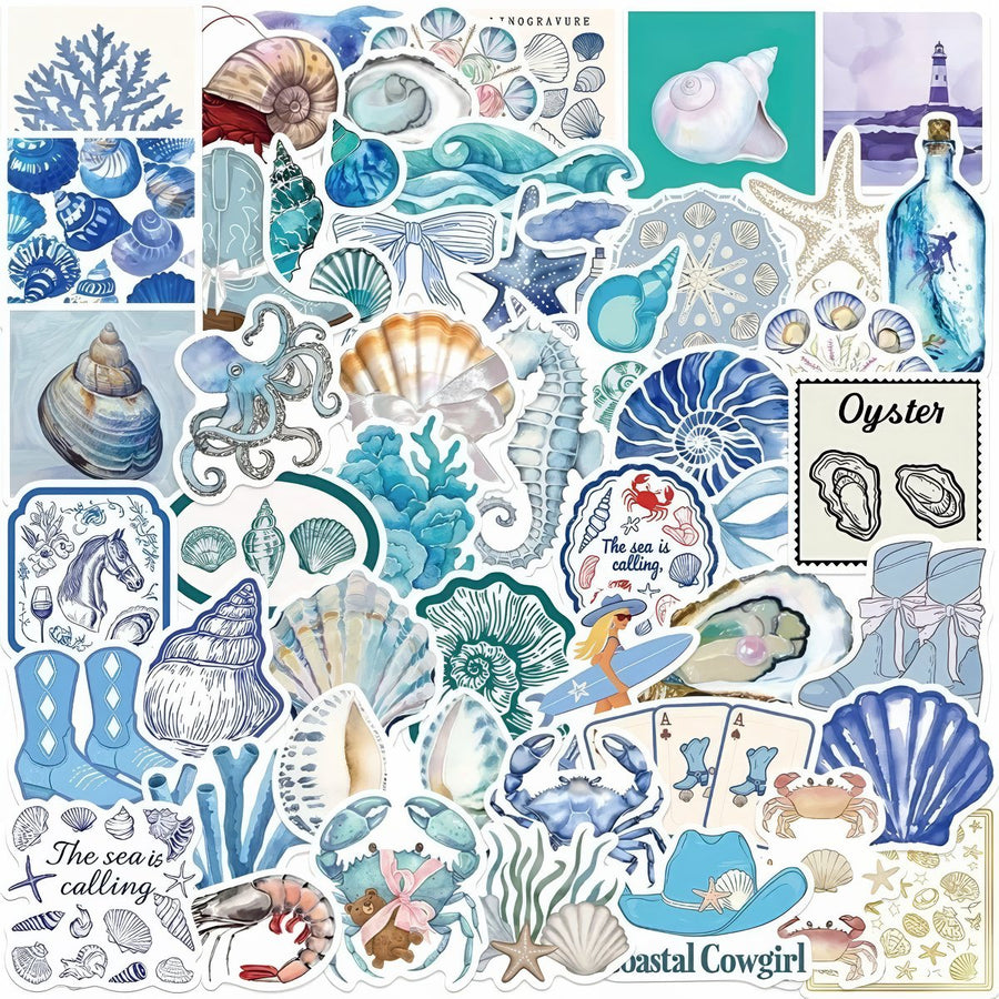 Roomtery Coastal Girl Aesthetic Sticker Pack