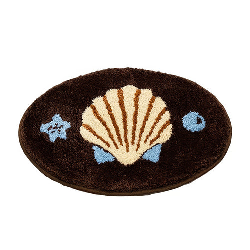 Roomtery Coconut Girl Seashell Accent Rug
