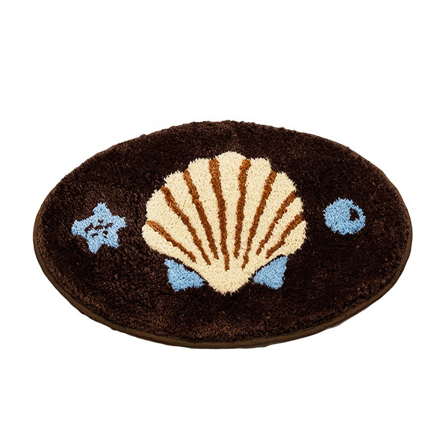 Roomtery Coconut Girl Seashell Accent Rug