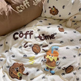 Roomtery Coffee Time Embroidery Bedding Duvet Cover Set, view 5