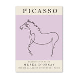 Roomtery Colored Picasso Outlines Canvas Posters, view 4