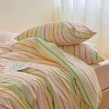 Roomtery Colorful Pastel Stripes Bedding Set, view 3