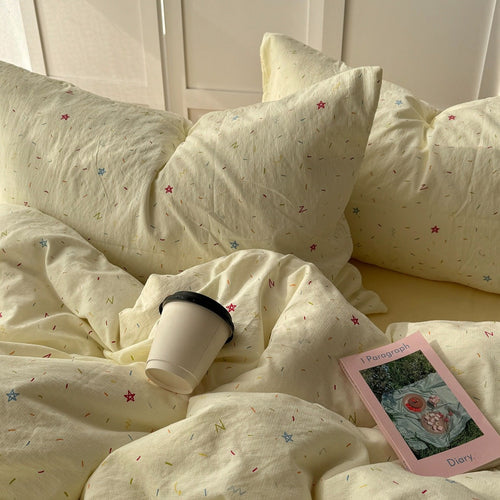 Roomtery Colorful Sprinkles Creamy Pastel Bedding Set