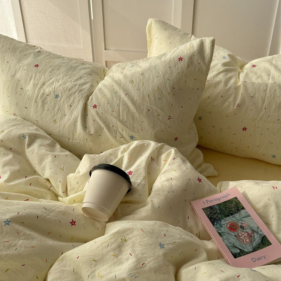 Roomtery Colorful Sprinkles Creamy Pastel Bedding Set