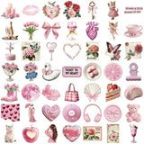 Roomtery Coquette Aesthetic Pink Sticker Pack, view 2