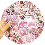 Roomtery Coquette Aesthetic Pink Sticker Pack, view 3