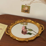 Roomtery Coquette Aesthetic Vintage Mirrored Oval Tray, view 2