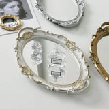 Roomtery Coquette Aesthetic Vintage Mirrored Oval Tray, view 4
