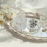 Roomtery Coquette Aesthetic Vintage Mirrored Oval Tray, view 5