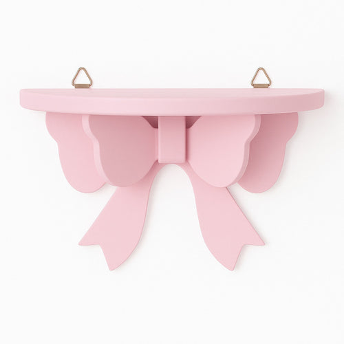 Roomtery Coquette Bow-Shaped Wooden Shelf