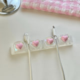 Roomtery Coquette Pink Hearts Cable Holder, view 2