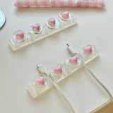 Roomtery Coquette Pink Hearts Cable Holder, view 6