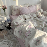 Roomtery Coquette Pink Blooming Roses Bedding Set, view 5
