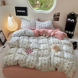 Roomtery Coquette Print Dusty Pink Bedding Set, view 2