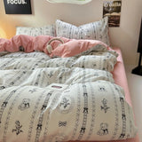 Roomtery Coquette Print Dusty Pink Bedding Set, view 6