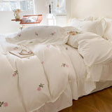 Roomtery Coquette Roses Ruffle Duvet Cover & Sham Set, view 6