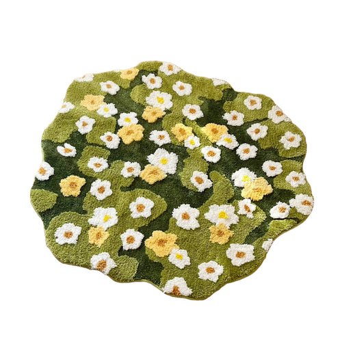 Roomtery Cottagecore Daisy Bloom Accent Rug