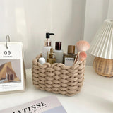 Roomtery Cotton Rope Woven Desk Storage Basket, view 3