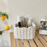 Roomtery Cotton Rope Woven Desk Storage Basket, view 4