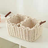 Roomtery Cotton Rope Woven Desk Storage Basket, view 5