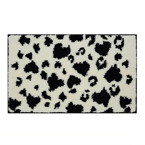 Roomtery Cow Print B&W Tufted Rug