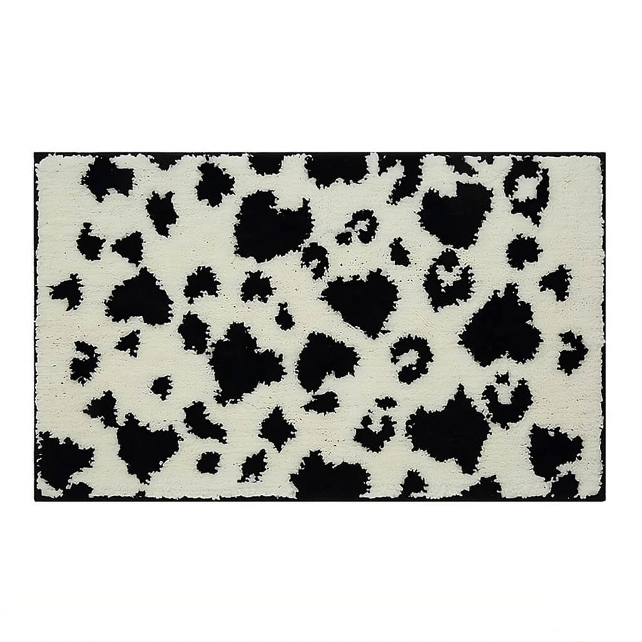 Roomtery Cow Print B&W Tufted Rug