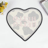 Roomtery Cow Print Heart Shaped Accent Rug, view 4