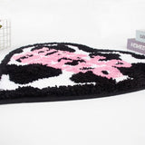 Roomtery Cow Print Heart Shaped Accent Rug, view 6