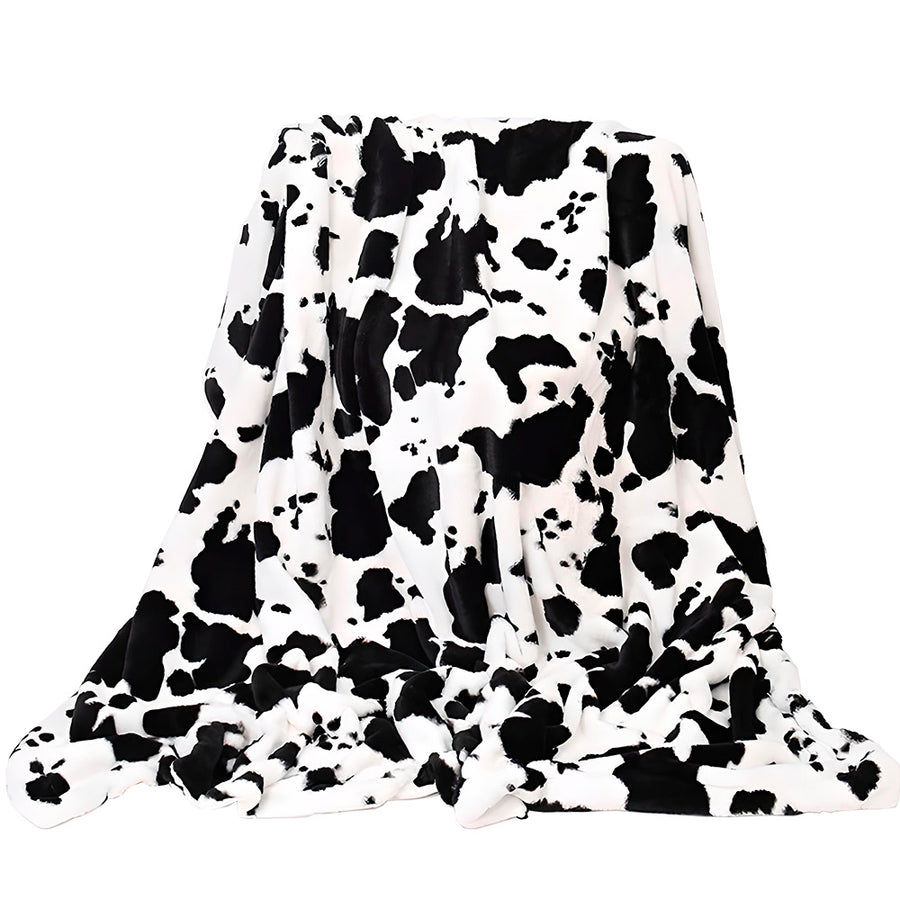 Roomtery Cow Spots Fluffy Blanket