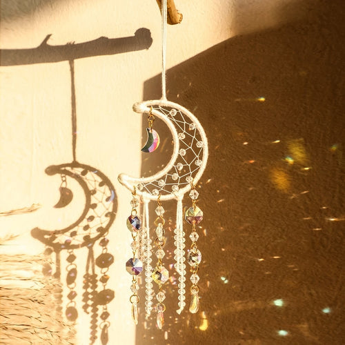 Roomtery Crescent Moon Beaded Suncatcher