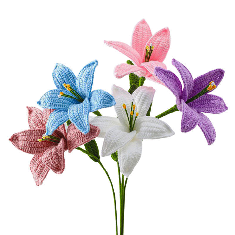 Roomtery Crochet Lily Flowers