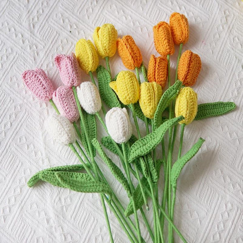 Roomtery Crochet Tulip Flowers