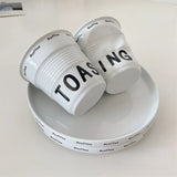 Roomtery Crumpled Coffee Cup Ceramic Cup, view 5