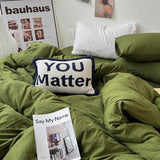 Roomtery Crumpled Solid Color Sheets Bedding Set, view 3