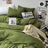 Roomtery Crumpled Solid Color Sheets Bedding Set, view 4