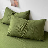 Roomtery Crumpled Solid Color Sheets Bedding Set, view 6