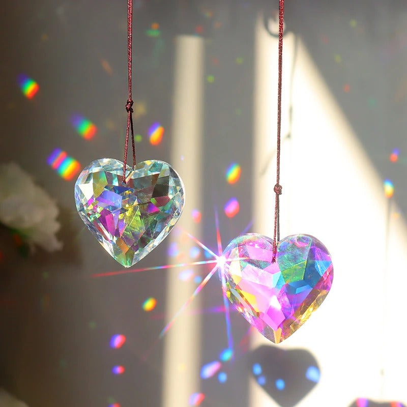 Roomtery Crystal Heart Suncatcher