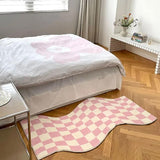 Roomtery Curvy Edge Pastel Checker Rug, view 3