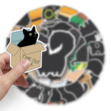 Roomtery Cute Black Cat Sticker Pack, view 4