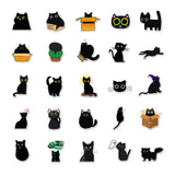Roomtery Cute Black Cat Sticker Pack, view 6