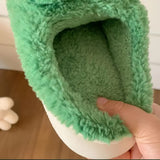 Roomtery Cute Cartoon Frog Plush Slippers, view 2