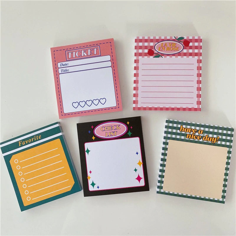 Roomtery Cute Daily Memo Sheets