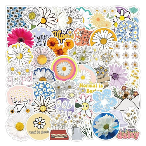Roomtery Cute Daisy Flowers Sticker Pack