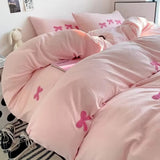 Roomtery Cute Embroidered Bows Coquette Bedding Set, view 4