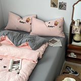 Roomtery Cute Embroidered Bubble Tea Bedding Set, view 4